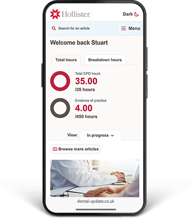 Continence Connect CPD on mobile
